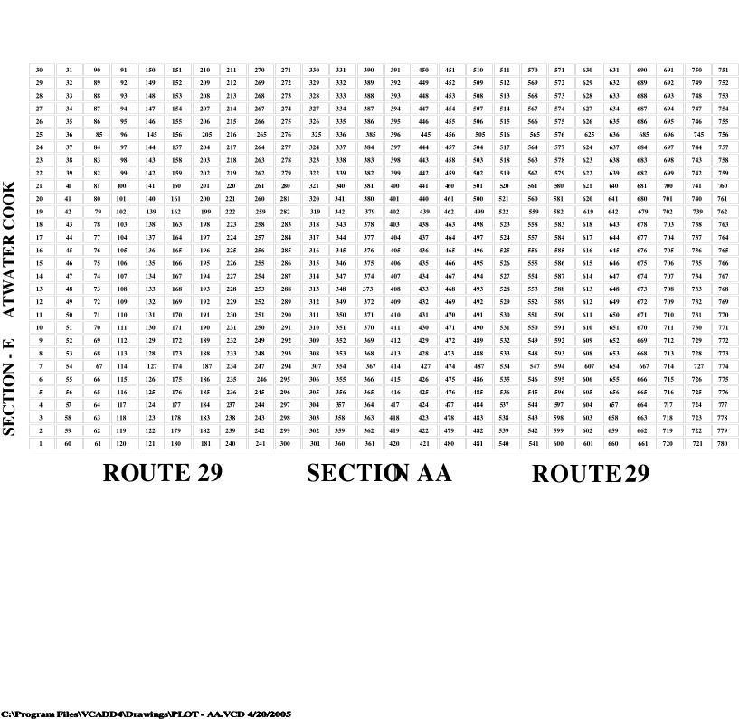 C:\Program Files\VCADD4\Drawings\PLOT - AA.VCD 4/20/2005 C:\Program Files\VCADD4\Drawings\PLOT - AA.VCD 4/20/2005 C:\Program Files\VCADD4\Drawings\PLOT - AA.VCD 4/20/2005 C:\Program Files\VCADD4\Drawings\PLOT - AA.VCD 4/20/2005 1 2 3 4 5 6 5 5 5 6 5 7 5 8 5 9 6 0 6 1 6 2 6 3 6 4 6 5 6 6 1 1 5 1 1 6 1 1 7 1 1 8 1 1 9 1 2 0 1 2 4 1 2 5 1 2 1 1 2 2 1 2 3 1 2 6 1 7 5 1 7 6 1 7 7 1 7 8 1 7 9 1 8 0 1 8 1 1 8 2 1 8 3 1 8 4 1 8 5 1 8 6 2 3 5 2 4 6 2 3 6 2 3 7 2 3 8 2 3 9 2 4 0 2 4 1 2 4 2 2 4 3 2 4 4 2 4 5 2 9 5 2 9 6 2 9 7 2 9 8 2 9 9 3 0 0 3 0 1 3 0 2 3 0 3 3 0 4 3 0 5 3 0 6 3 5 5 3 5 6 3 5 7 3 5 8 3 5 9 3 6 0 3 6 1 3 6 2 3 6 3 3 6 4 3 6 5 3 6 6 4 1 5 4 1 6 4 1 7 4 1 8 4 1 9 4 2 0 4 2 1 4 2 2 4 2 3 4 2 4 4 2 5 4 2 6 4 7 5 4 7 6 4 7 7 4 7 8 4 7 9 4 8 0 4 8 2 4 8 1 4 8 3 4 8 4 4 8 5 4 8 6 5 3 5 5 3 6 5 3 7 5 3 8 5 3 9 5 4 0 5 4 1 5 4 2 5 4 3 5 4 4 5 4 5 5 4 6 5 9 5 5 9 6 5 9 7 5 9 8 5 9 9 6 0 0 6 0 1 6 0 2 6 0 3 6 0 4 6 0 5 6 0 6 6 5 5 6 5 6 6 5 7 6 5 8 6 5 9 6 6 0 6 6 1 6 6 2 6 6 3 6 6 4 6 6 5 6 6 6 7 1 5 7 1 6 7 1 7 7 1 8 7 1 9 7 2 0 7 2 1 7 2 2 7 2 3 7 2 4 7 2 5 7 2 6 7 7 5 7 7 6 7 7 7 7 7 8 7 7 9 7 8 0 7 8 9 1 0 1 1 1 2 4 9 5 0 5 1 5 2 5 3 5 4 6 7 6 8 6 9 7 0 7 1 7 2 1 0 9 1 1 0 1 1 1 1 1 2 1 1 3 1 1 4 1 2 7 1 2 8 1 2 9 1 3 0 1 3 1 1 3 2 1 6 9 1 7 0 1 7 1 1 7 2 1 7 3 1 7 4 1 8 7 1 8 8 1 8 9 1 9 0 1 9 1 1 9 2 2 2 9 2 3 0 2 3 1 2 3 2 2 3 3 2 3 4 2 4 8 2 4 7 2 4 9 2 5 0 2 5 1 2 5 2 2 8 9 2 9 0 2 9 1 2 9 2 2 9 3 2 9 4 3 0 7 3 0 8 3 0 9 3 1 0 3 1 1 3 1 2 3 4 9 3 5 0 3 5 1 3 5 2 3 5 3 3 5 4 3 6 7 3 6 8 3 6 9 3 7 0 3 7 1 3 7 2 4 0 9 4 1 0 4 1 1 4 1 2 4 1 3 4 1 4 4 2 7 4 2 8 4 2 9 4 3 0 4 3 1 4 3 2 4 6 9 4 7 0 4 7 1 4 7 2 4 7 4 4 7 3 4 8 7 4 8 8 4 8 9 4 9 0 4 9 1 4 9 2 5 2 9 5 3 0 5 3 1 5 3 2 5 3 3 5 3 4 5 4 7 5 4 8 5 4 9 5 5 0 5 5 1 5 5 2 5 8 9 5 9 0 5 9 1 5 9 2 5 9 3 5 9 4 6 0 7 6 0 8 6 0 9 6 1 0 6 1 1 6 1 2 6 4 9 6 5 0 6 5 1 6 5 2 6 5 3 6 5 4 6 6 7 6 6 8 6 6 9 6 7 0 6 7 1 6 7 2 7 0 9 7 1 0 7 1 1 7 1 2 7 1 3 7 1 4 7 2 7 7 2 8 7 2 9 7 3 0 7 3 1 7 3 2 7 6 9 7 7 0 7 7 1 7 7 2 7 7 3 7 7 4 7 3 3 7 3 4 7 3 5 7 3 6 7 3 7 7 3 8 7 6 3 7 6 4 7 6 5 7 6 6 7 6 7 7 6 8 6 7 3 6 7 4 6 7 5 6 7 6 6 7 7 6 7 8 7 0 3 7 0 4 7 0 5 7 0 6 7 0 7 7 0 8 6 1 3 6 1 4 6 1 5 6 1 6 6 1 7 6 1 8 6 4 3 6 4 4 6 4 5 6 4 6 6 4 7 6 4 8 5 5 3 5 5 4 5 5 5 5 5 6 5 5 7 5 5 8 5 8 3 5 8 4 5 8 5 5 8 6 5 8 7 5 8 8 4 9 3 4 9 4 4 9 5 4 9 6 4 9 7 4 9 8 5 2 3 5 2 4 5 2 5 5 2 6 5 2 7 5 2 8 4 3 3 4 3 4 4 3 5 4 3 6 4 3 7 4 3 8 4 6 3 4 6 4 4 6 5 4 6 6 4 6 7 4 6 8 4 0 3 3 7 3 3 7 4 3 7 5 3 7 6 3 7 7 3 7 8 4 0 4 4 0 5 4 0 6 4 0 7 4 0 8 3 1 3 3 1 4 3 1 5 3 1 6 3 1 7 3 1 8 3 4 3 3 4 4 3 4 5 3 4 6 3 4 7 3 4 8 2 5 3 2 5 4 2 5 5 2 5 6 2 5 7 2 5 8 2 8 3 2 8 4 2 8 5 2 8 6 2 8 7 2 8 8 1 9 3 1 9 4 1 9 5 1 9 6 1 9 7 1 9 8 2 2 3 2 2 4 2 2 5 2 2 6 2 2 7 2 2 8 1 3 3 1 3 4 1 3 5 1 3 6 1 3 7 1 3 8 1 6 3 1 6 4 1 6 5 1 6 6 1 6 7 1 6 8 7 3 7 4 7 5 7 6 7 7 7 8 1 0 3 1 0 4 1 0 5 1 0 6 1 0 7 1 0 8 1 3 1 4 1 5 1 6 1 7 1 8 4 3 4 4 4 5 4 6 4 7 4 8 1 9 2 0 2 1 2 2 2 3 2 4 3 7 3 8 3 9 4 0 4 1 4 2 7 9 8 0 8 1 8 2 8 3 8 4 9 7 9 8 9 9 1 0 0 1 0 1 1 0 2 1 3 9 1 4 0 1 4 1 1 4 2 1 4 3 1 4 4 1 5 7 1 5 8 1 5 9 1 6 0 1 6 1 1 6 2 1 9 9 2 0 0 2 0 1 2 0 2 2 0 3 2 0 4 2 1 7 2 1 8 2 1 9 2 2 0 2 2 1 2 2 2 2 5 9 2 6 0 2 6 1 2 6 2 2 6 3 2 6 4 2 7 7 2 7 8 2 7 9 2 8 0 2 8 1 2 8 2 3 1 9 3 2 0 3 2 1 3 2 2 3 2 3 3 2 4 3 3 7 3 3 8 3 3 9 3 4 0 3 4 1 3 4 2 3 7 9 3 8 0 3 8 1 3 8 2 3 8 3 3 8 4 3 9 7 3 9 8 3 9 9 4 0 0 4 0 1 4 0 2 4 3 9 4 4 0 4 4 1 4 4 2 4 4 3 4 4 4 4 5 7 4 5 8 4 5 9 4 6 0 4 6 1 4 6 2 4 9 9 5 0 0 5 0 1 5 0 2 5 0 3 5 0 4 5 1 7 5 1 8 5 1 9 5 2 0 5 2 1 5 2 2 5 5 9 5 6 0 5 6 1 5 6 2 5 6 3 5 6 4 5 7 7 5 7 8 5 7 9 5 8 0 5 8 1 5 8 2 6 1 9 6 2 0 6 2 1 6 2 2 6 2 3 6 2 4 6 3 7 6 3 8 6 3 9 6 4 0 6 4 1 6 4 2 6 7 9 6 8 0 6 8 1 6 8 2 6 8 3 6 8 4 6 9 7 6 9 8 6 9 9 7 0 0 7 0 1 7 0 2 7 3 9 7 4 0 7 4 1 7 4 2 7 4 3 7 4 4 7 5 7 7 5 8 7 5 9 7 6 0 7 6 1 7 6 2 2 5 2 6 2 7 2 8 2 9 3 0 3 1 3 2 3 3 3 4 3 5 3 6 8 5 8 6 8 7 8 8 8 9 9 0 9 1 9 2 9 3 9 4 9 5 9 6 1 4 5 1 4 6 1 4 7 1 4 8 1 4 9 1 5 0 1 5 1 1 5 2 1 5 3 1 5 4 1 5 5 1 5 6 2 0 5 2 0 6 2 0 7 2 0 8 2 0 9 2 1 0 2 1 1 2 1 2 2 1 3 2 1 4 2 1 5 2 1 6 2 6 5 2 6 6 2 6 7 2 6 8 2 6 9 2 7 0 2 7 1 2 7 2 2 7 3 2 7 4 2 7 5 2 7 6 3 2 5 3 2 6 3 2 7 3 2 8 3 2 9 3 3 0 3 3 1 3 3 2 3 3 3 3 3 4 3 3 5 3 3 6 3 8 5 3 8 6 3 8 7 3 8 8 3 8 9 3 9 0 3 9 1 3 9 2 3 9 3 3 9 4 3 9 5 3 9 6 4 4 5 4 4 6 4 4 7 4 4 8 4 4 9 4 5 0 4 5 1 4 5 2 4 5 3 4 5 4 4 5 5 4 5 6 5 0 5 5 0 6 5 0 7 5 0 8 5 0 9 5 1 0 5 1 1 5 1 2 5 1 3 5 1 4 5 1 5 5 1 6 5 6 5 5 6 6 5 6 7 5 6 8 5 6 9 5 7 0 5 7 1 5 7 2 5 7 3 5 7 4 5 7 5 5 7 6 6 2 5 6 2 6 6 2 7 6 2 8 6 2 9 6 3 0 6 3 1 6 3 2 6 3 3 6 3 4 6 3 5 6 3 6 6 8 5 6 8 6 6 8 7 6 8 8 6 8 9 6 9 0 6 9 1 6 9 2 6 9 3 6 9 4 6 9 5 6 9 6 7 4 5 7 4 6 7 4 7 7 4 8 7 4 9 7 5 0 7 5 1 7 5 2 7 5 3 7 5 4 7 5 5 7 5 6 ROUTE 29 R O U T E   2 9 R O U T E   2 9 S E C T I O N   A A     SECTION - E     ATWATER COOK